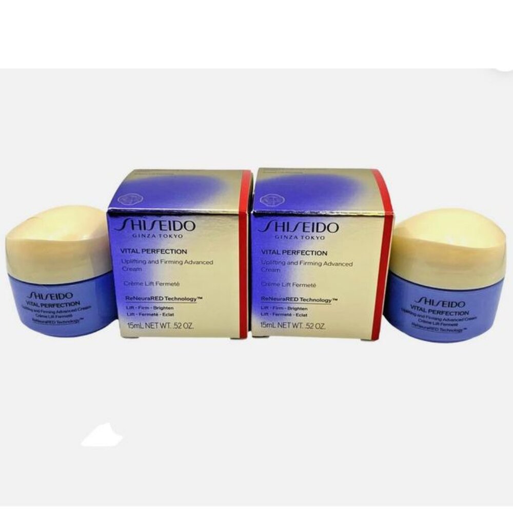 2 Piece Shiseido Vital Perfection Uplifting & Firming Advanced Cream .52oz/15ml